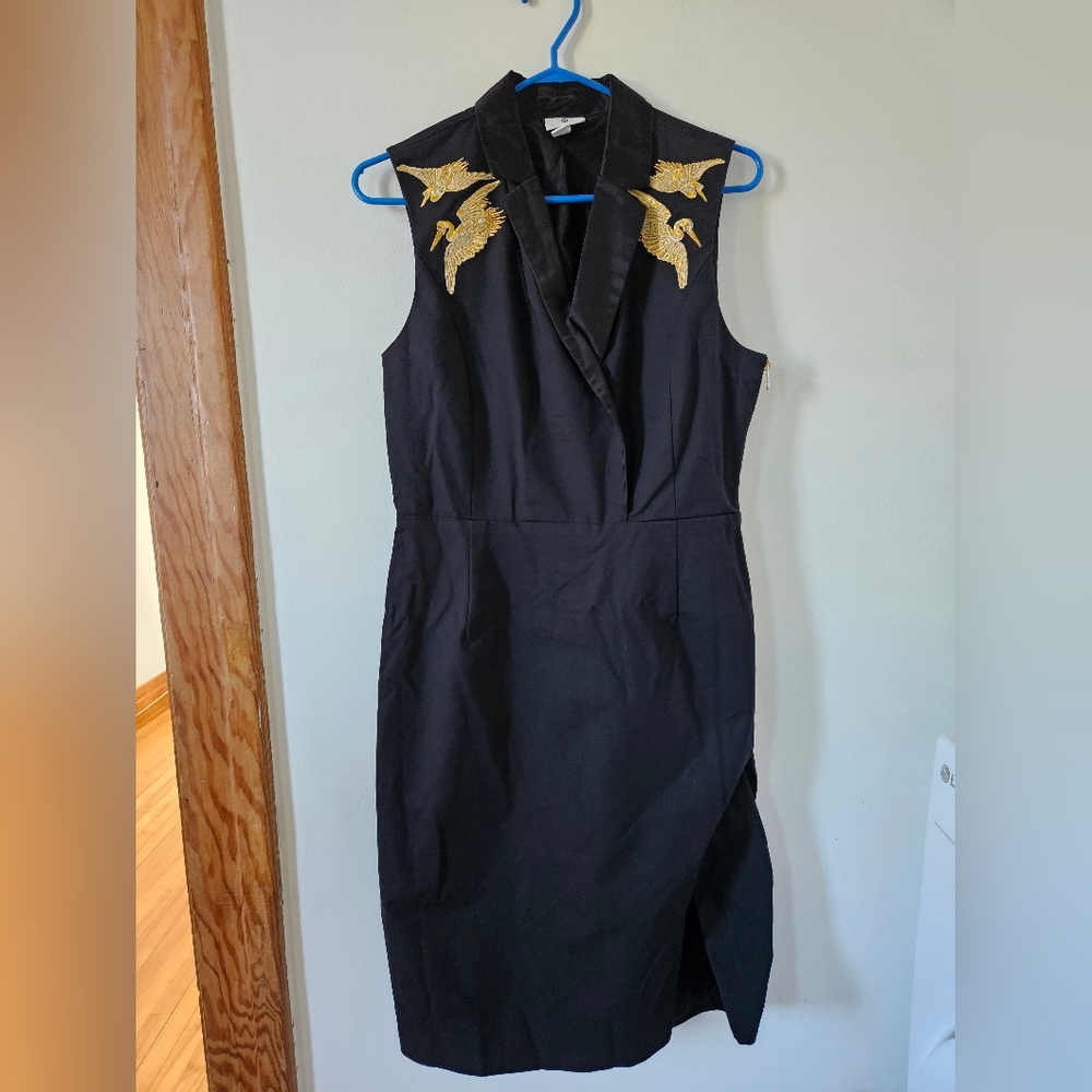 Elegant Black and Gold Embroidered Women's Dress By Altuzarra